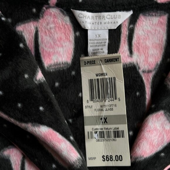 Charter Club Woman Pink Champagne 2-Piece Pajama Set, 1X - Picture 6 of 12